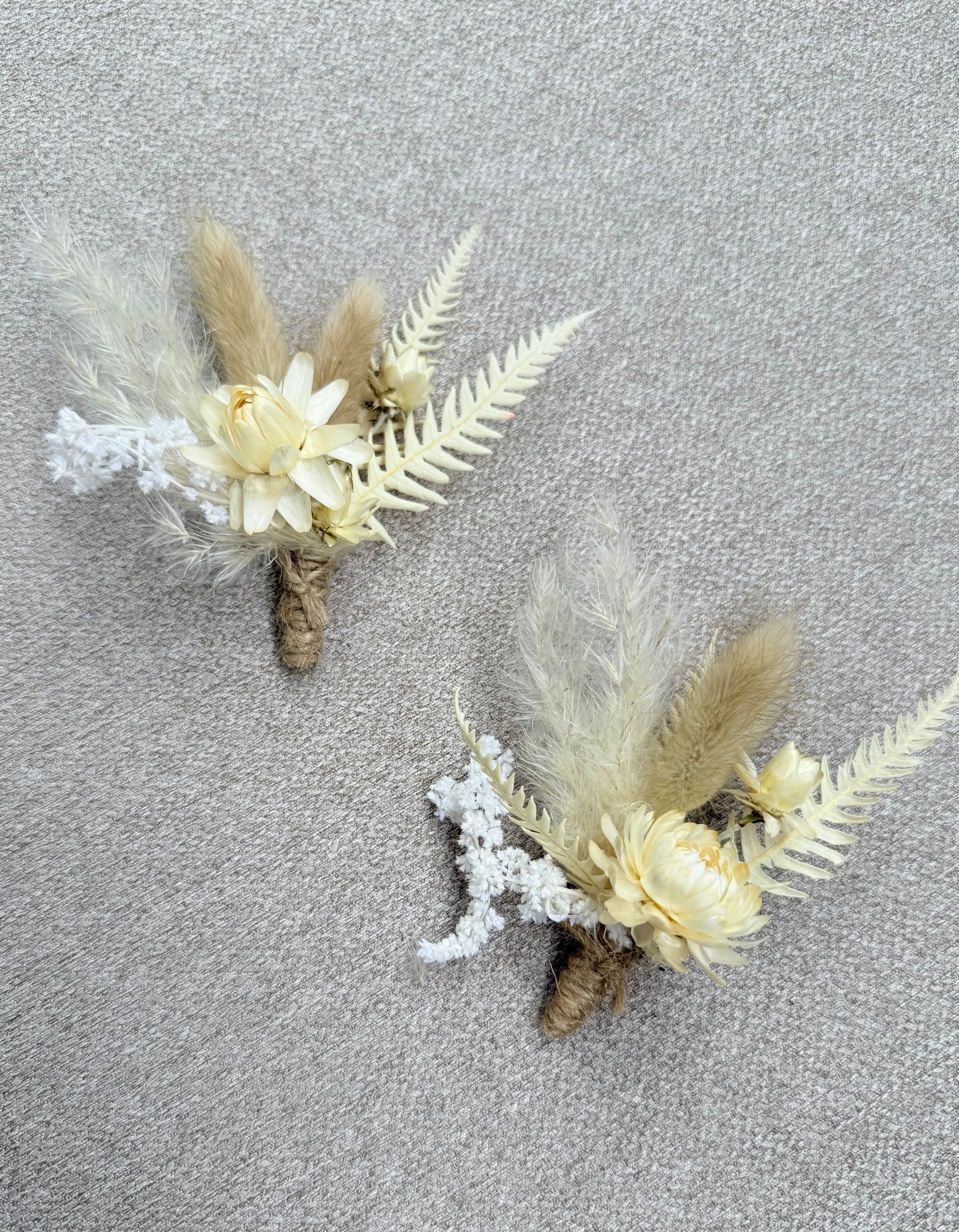 Ivory Dried Flowers - Boutonnière