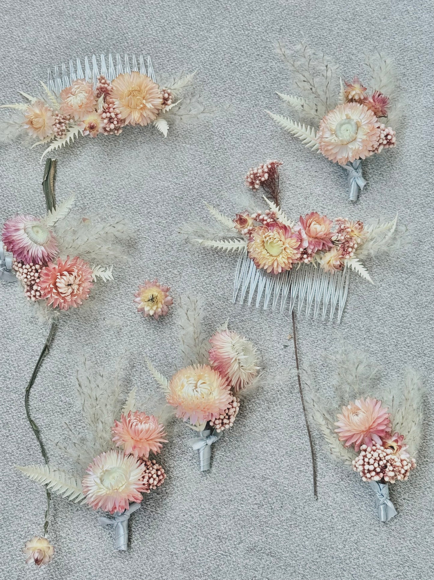 Pink Dried Flowers - Boutonnière