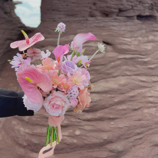 Modern Bold and Bright Bridal Bouquet